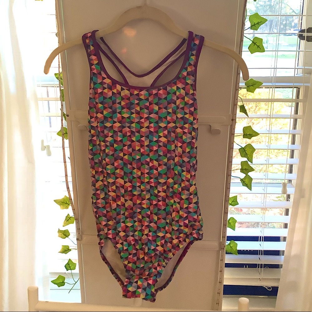 Kids multicolored Speedo one-piece swimsuit
